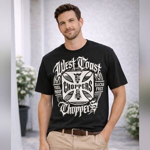 West Coast Choppers Graphic Tee Black Men’s XXXL – Fool Proof Sucka Free Biker S